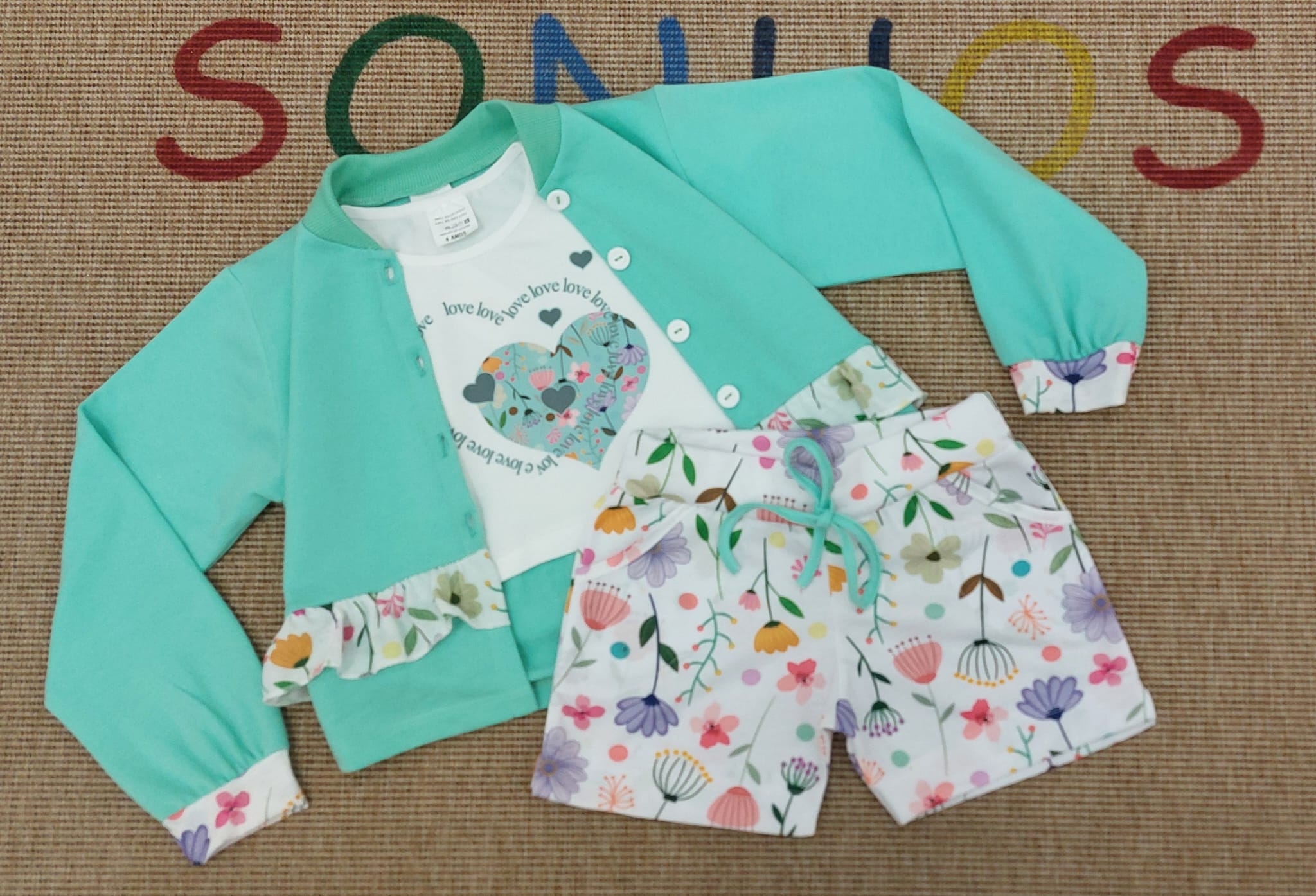 Conjunto 3 peças calção