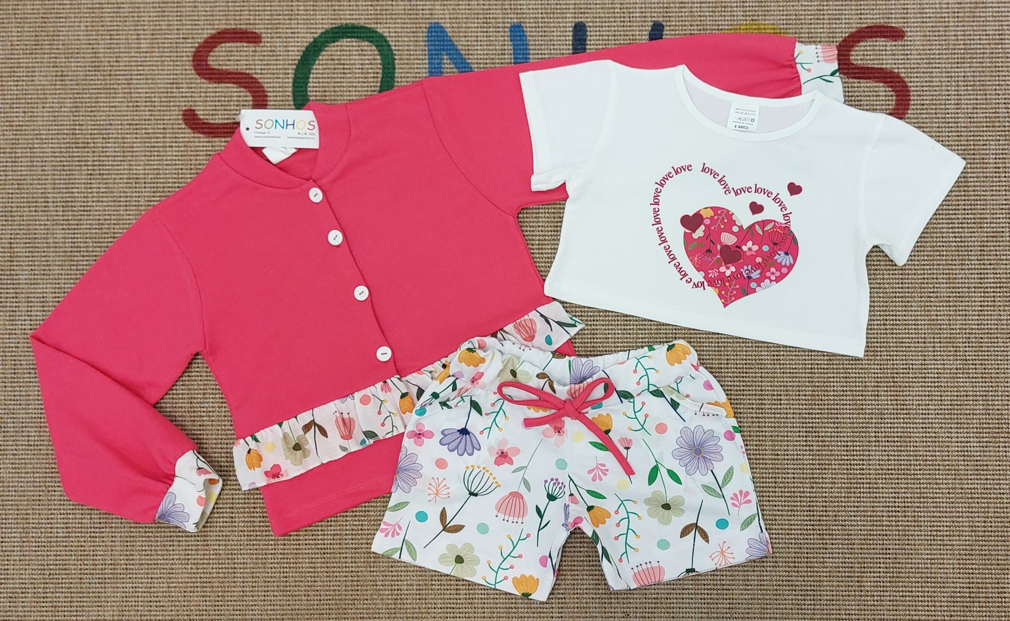 Conjunto 3 peças calção