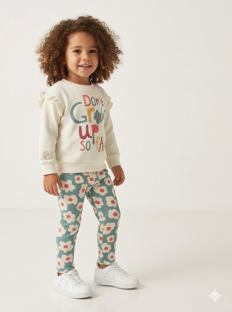 Conjunto legging flores