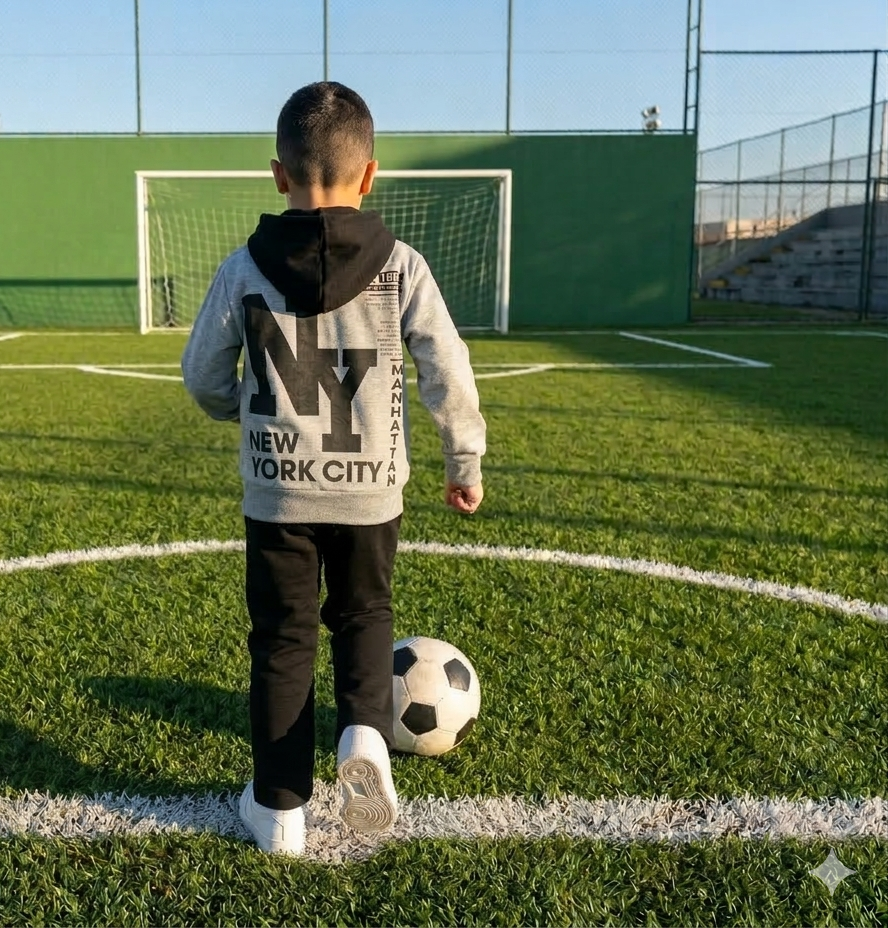 Fato de treino com calça a direito