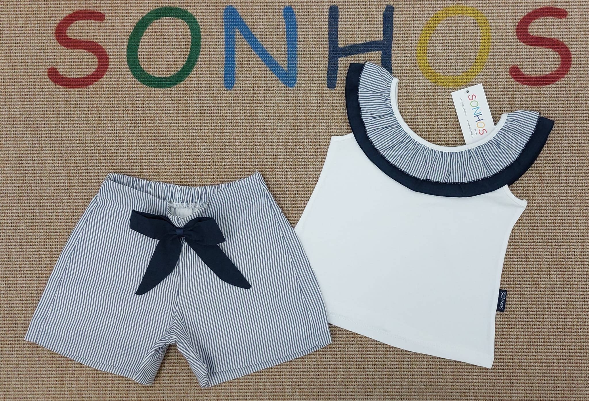 Conjunto calção laço nas costas