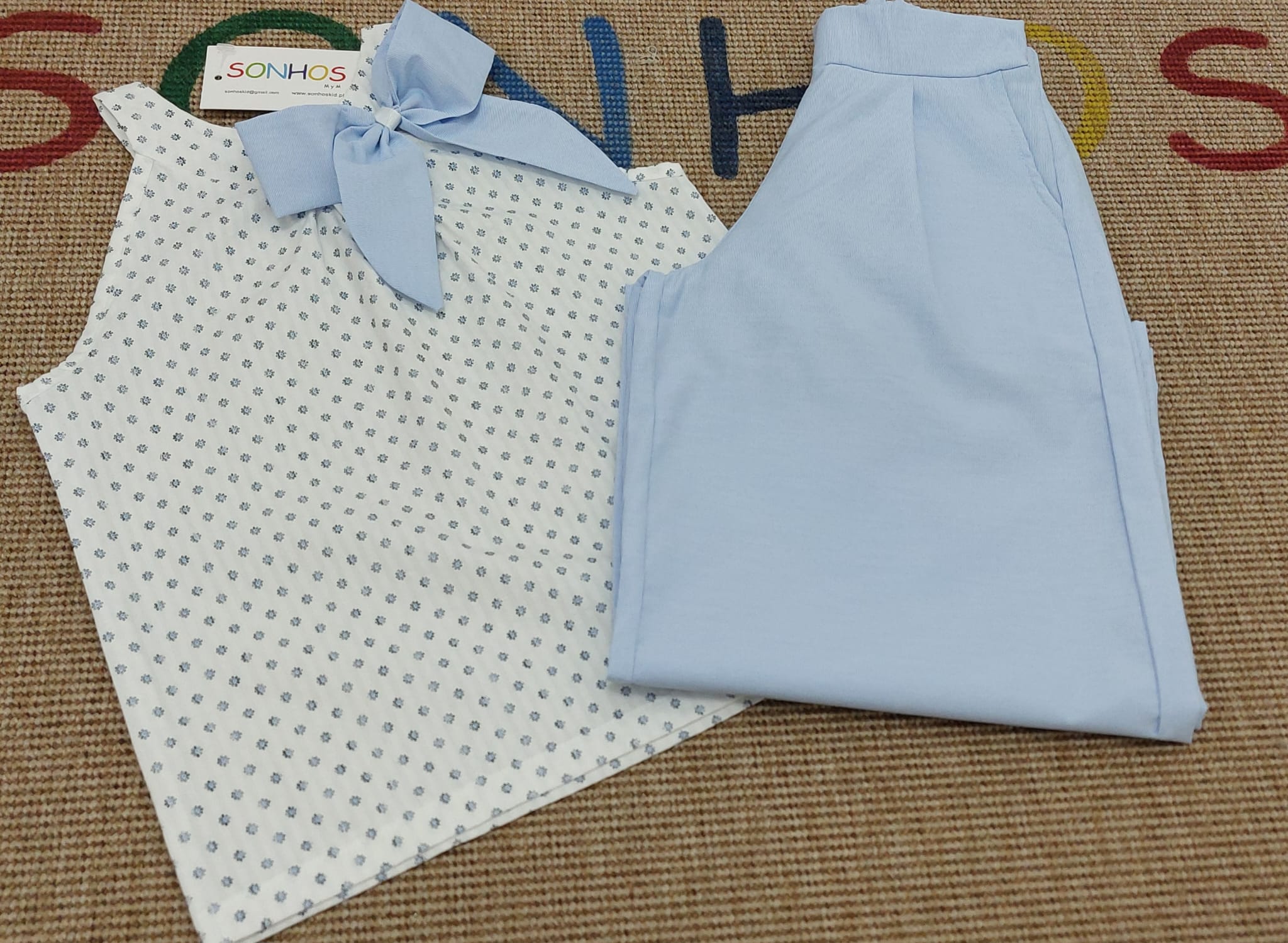 Conjunto pantalona blusa Laço grande