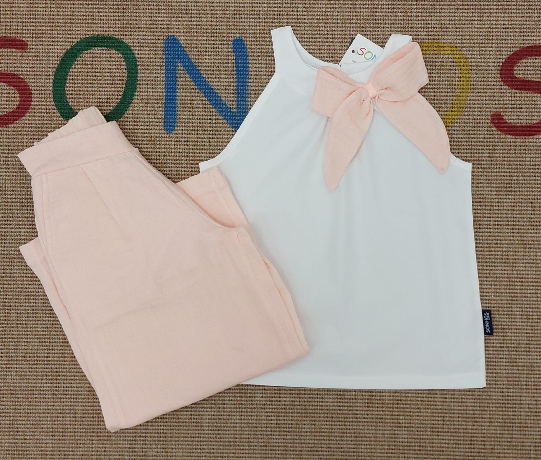 Conjunto pantalona blusa Laço grande