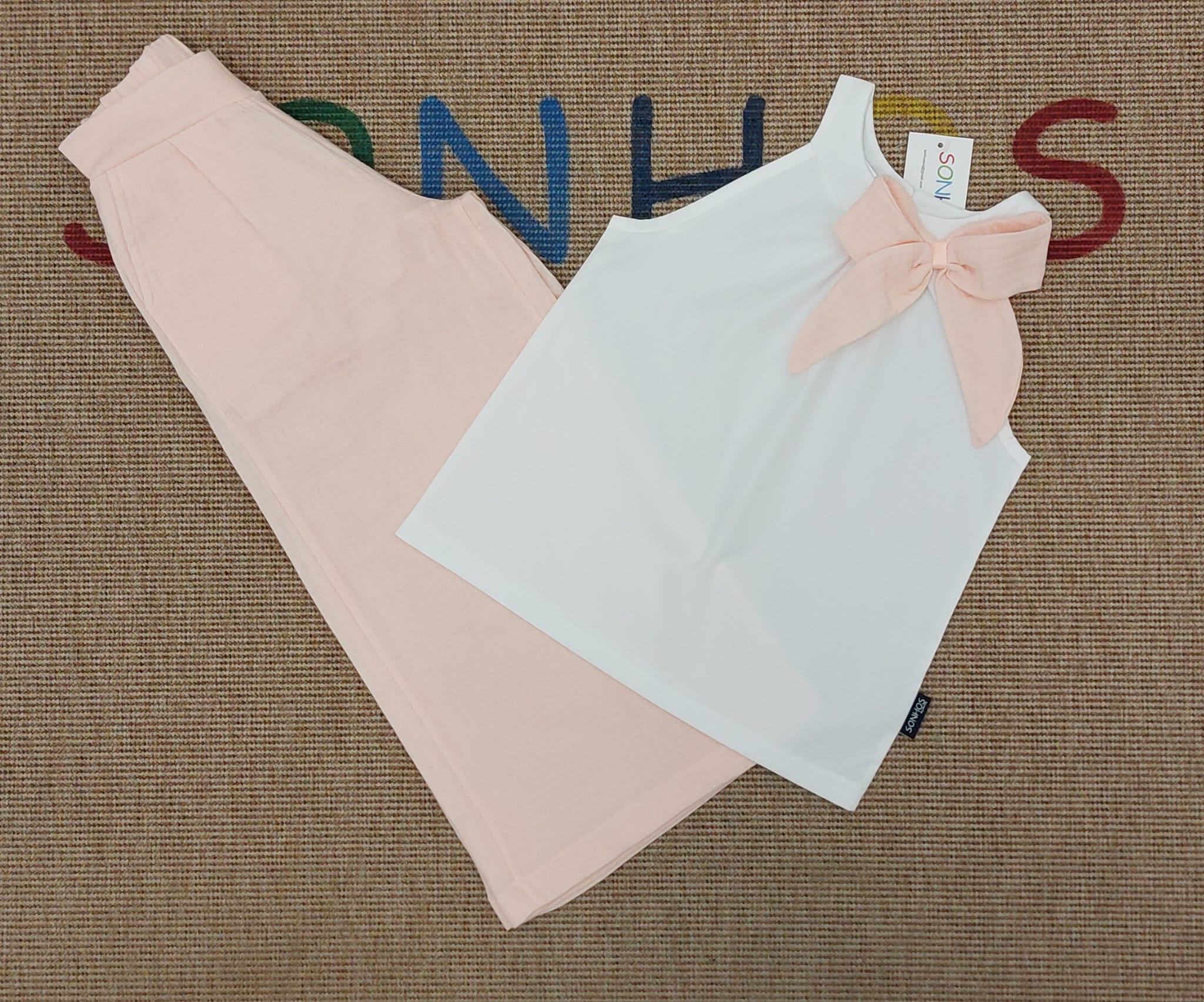 Conjunto pantalona blusa Laço grande