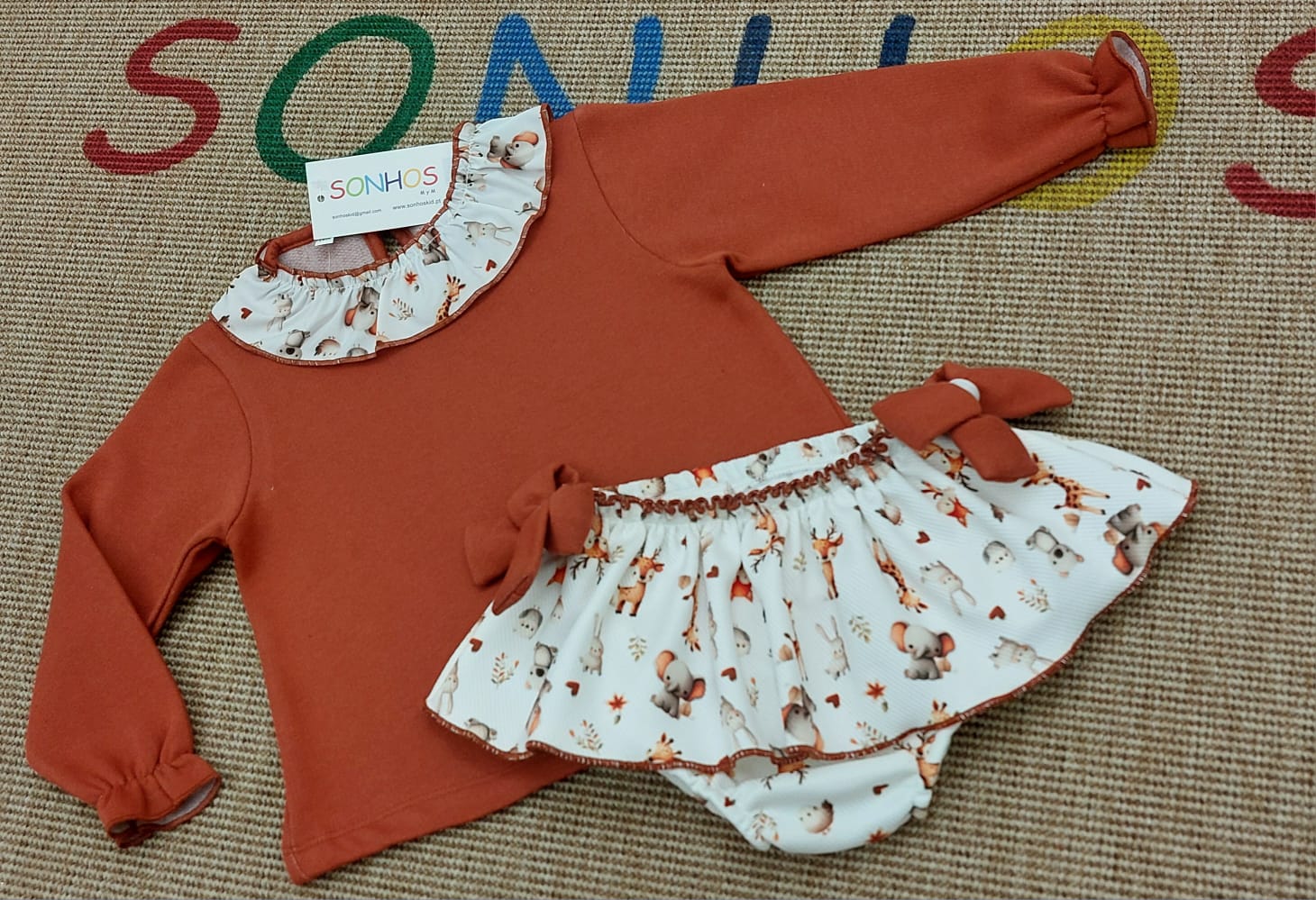 Conjunto bebé animais Sonhoskid